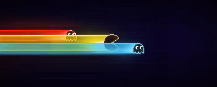 UltraWide 32:9 Ghost wallpapers (3840x1080): Pacman, ghost, arcade, pixelart