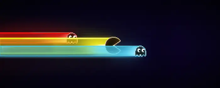 5K2K UltraWide 21:9 ghost wallpapers (5120x2160): Pacman, ghost, arcade, pixelart