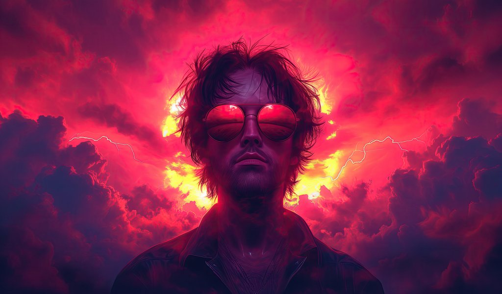 Man with round glasses - WSVGA wallpapers in 1024x600 resolution