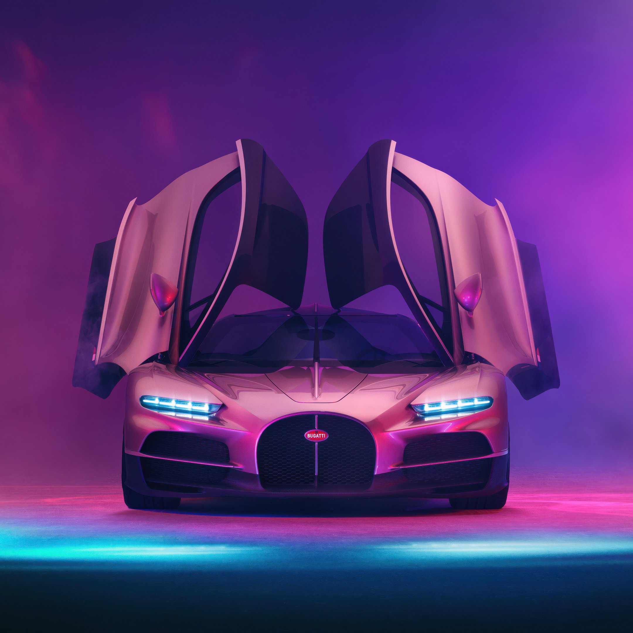 Bugatti Tourbillon with open scissor doors - Wallpapers for iPad 10.2″ in 2160x2160 resolution