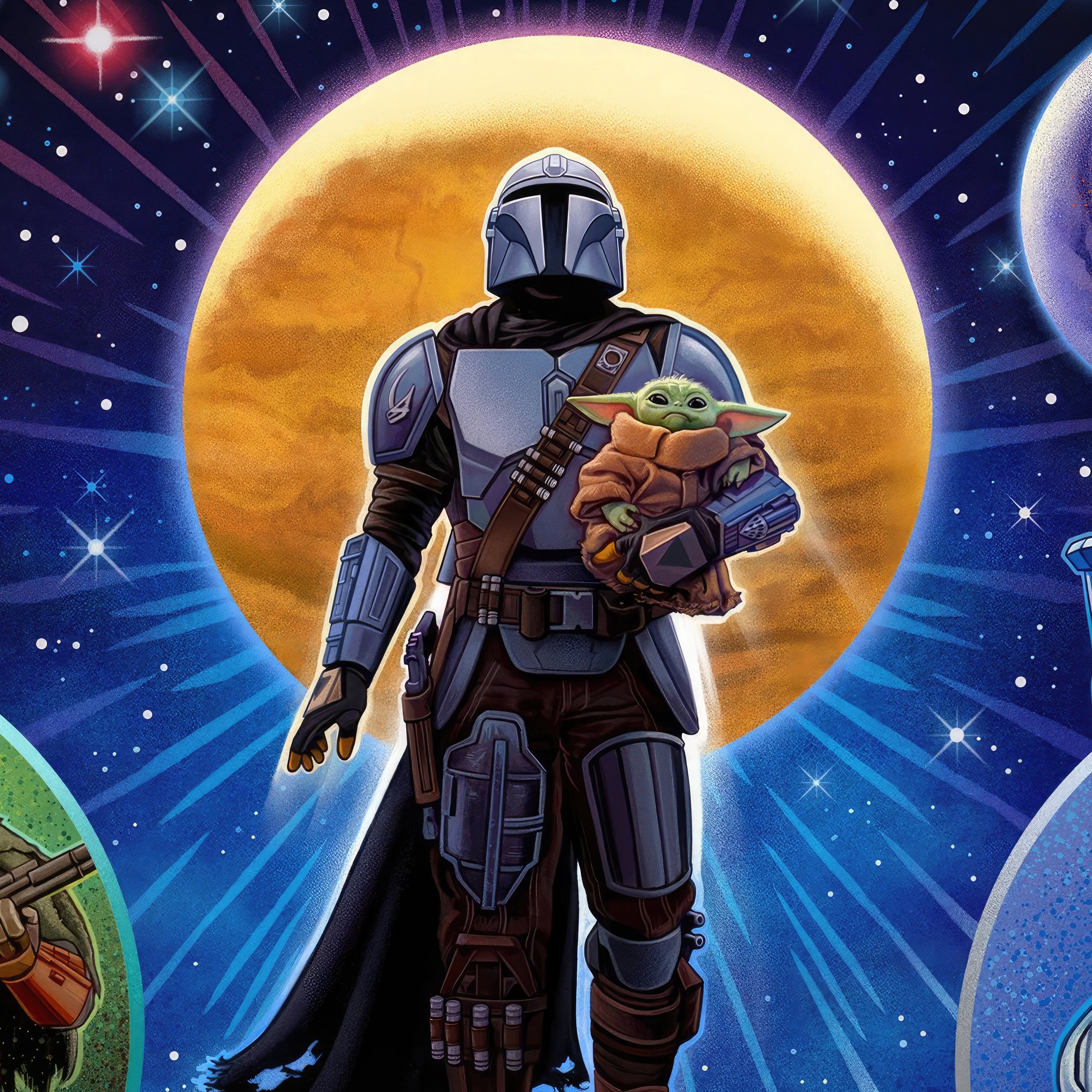 The Mandalorian and Grogu - Wallpapers for iPad Pro 11″ 2024 in 2420x2420 resolution