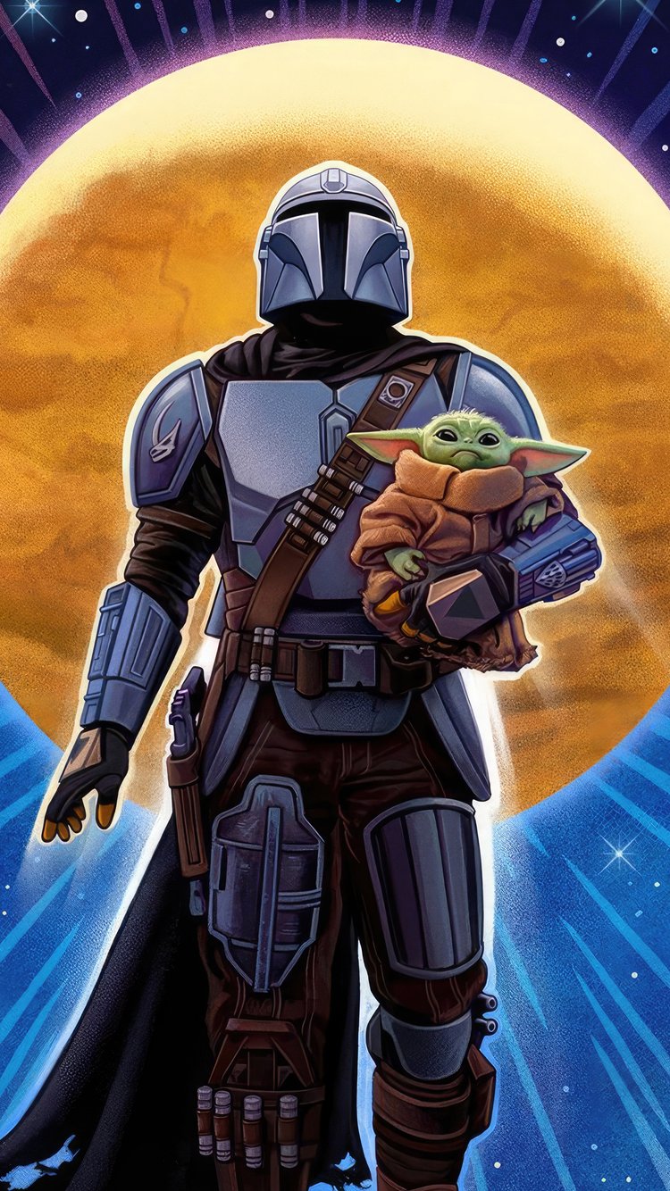 The Mandalorian and Grogu - Wallpapers for iPhone 6/6S/7/8/SE2/SE3 in 750x1334 resolution