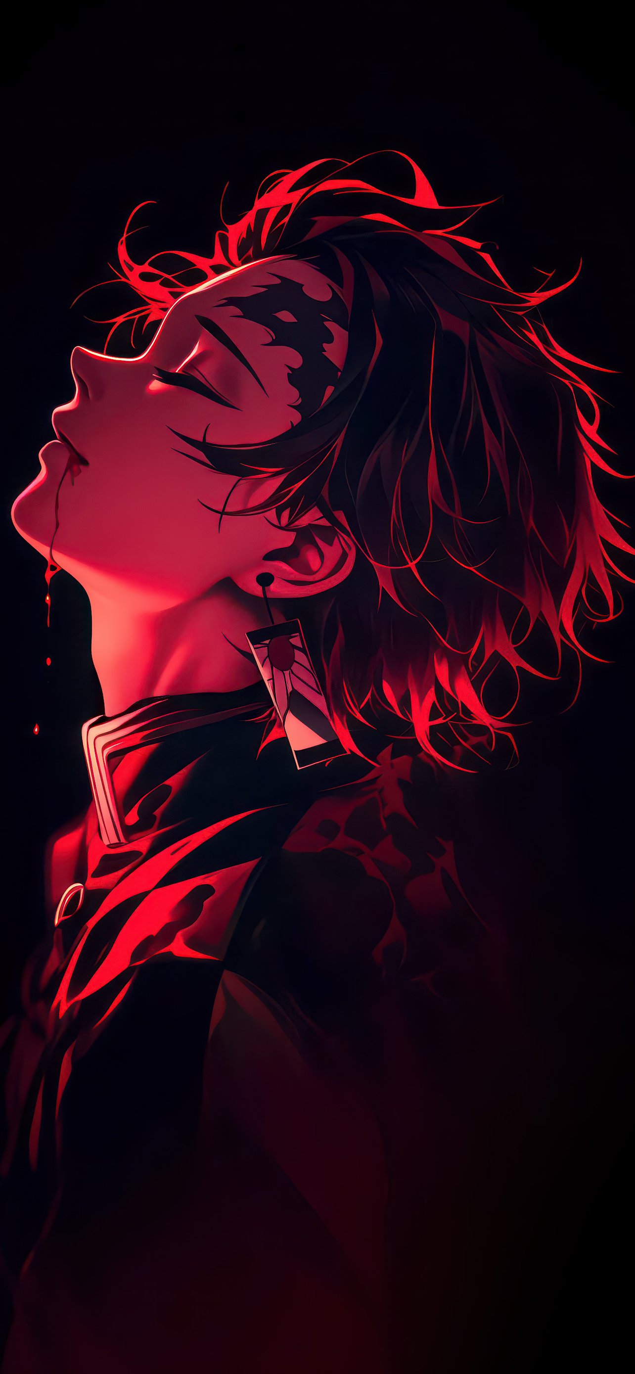 Tanjiro Kamado in the Red light - Wallpapers for iPhone 13 Pro Max/12 Pro Max/14 Plus in 1284x2778 resolution