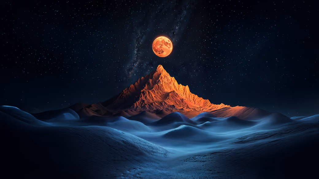 Red moon over the mountain - Wallpapers for Samsung, HTC, Sony in 540x960 resolution