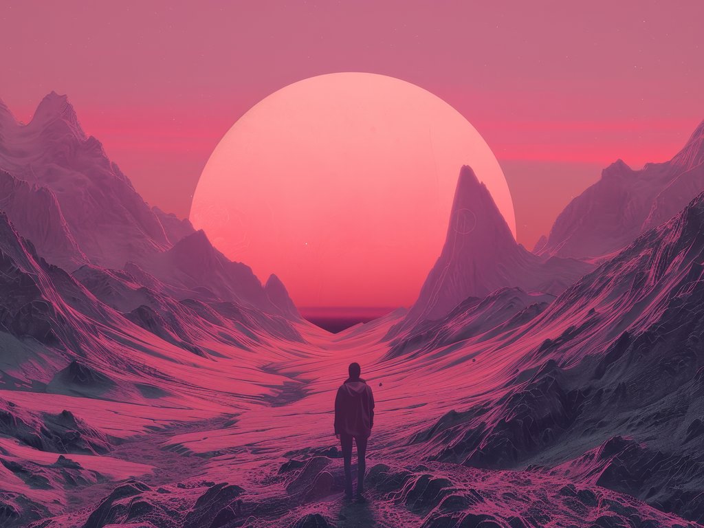 The pink sun - XVGA wallpapers in 1024x768 resolution