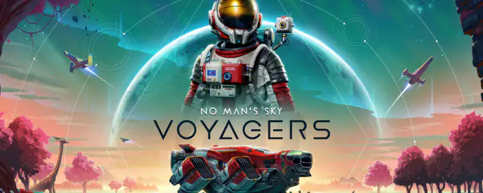 Обои игры: No Man's Sky, космонавт, космический корабль, скафандр