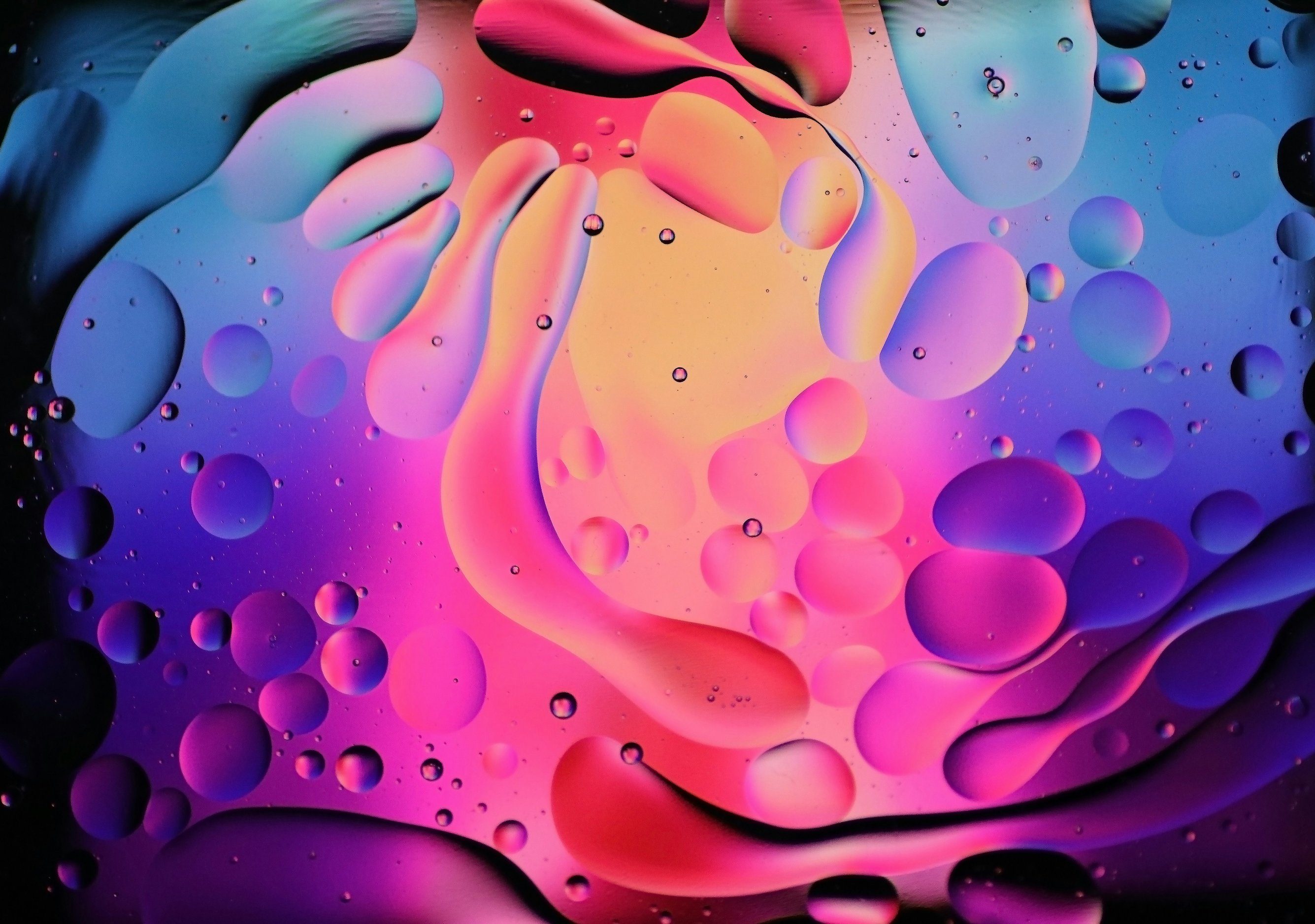 Colorful liquid bubbles abstract - Wallpapers for iPhone Duo in 2670x1878 resolution