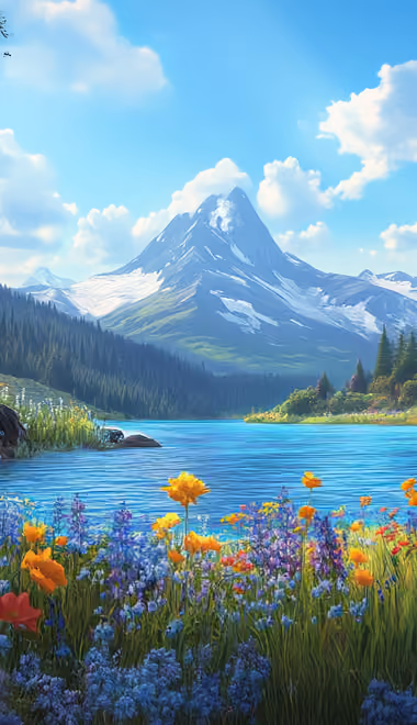 Nature wallpapers: mountains, lake, valley, forest