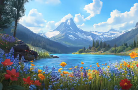 Nature wallpapers: mountains, lake, valley, forest