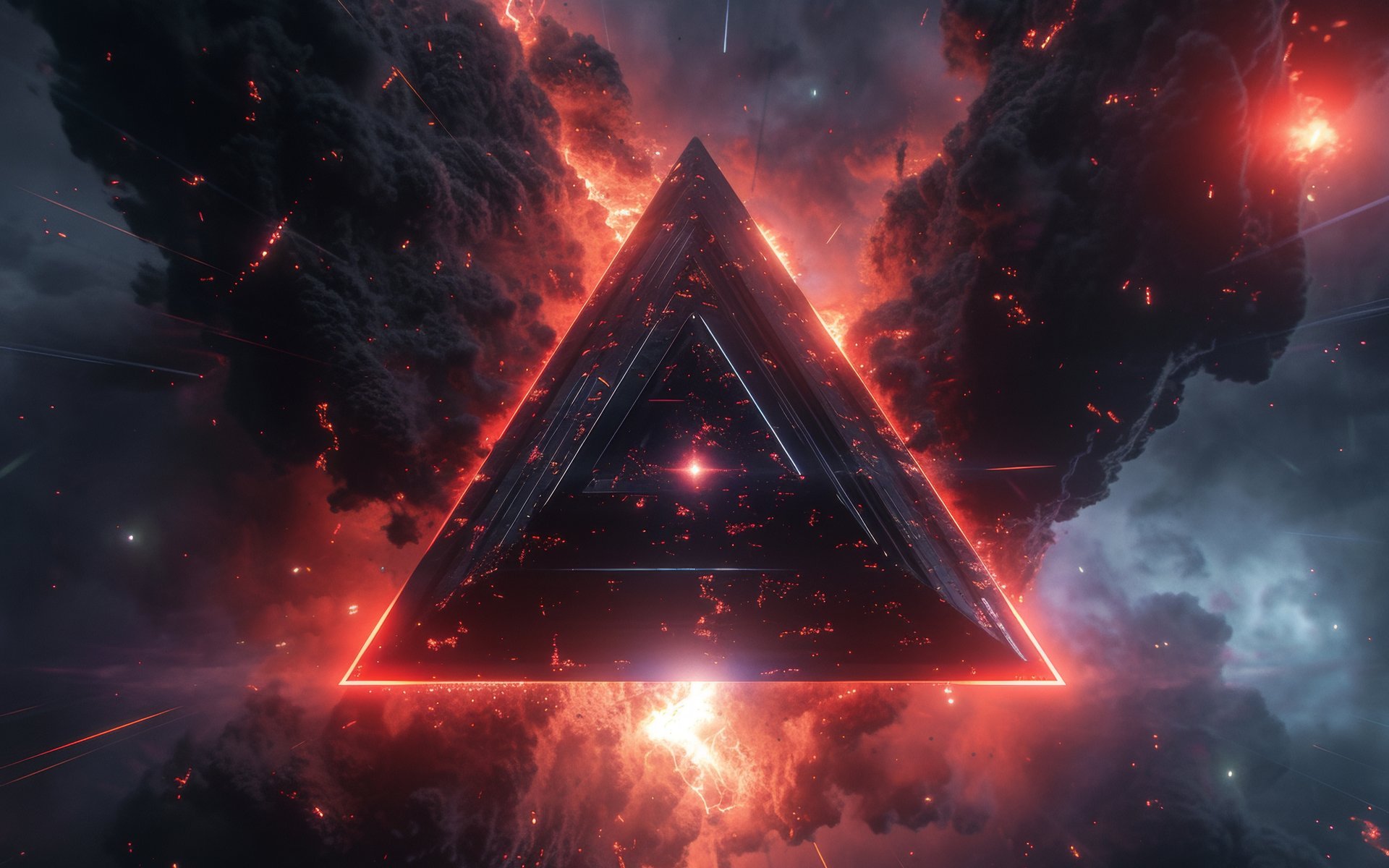 Technological pyramid in the sky - WUXGA wallpapers in 1920x1200 resolution