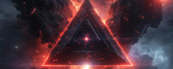 UltraWide 21:9 wallpapers (2560x1080): pyramid, metal, sky, fire