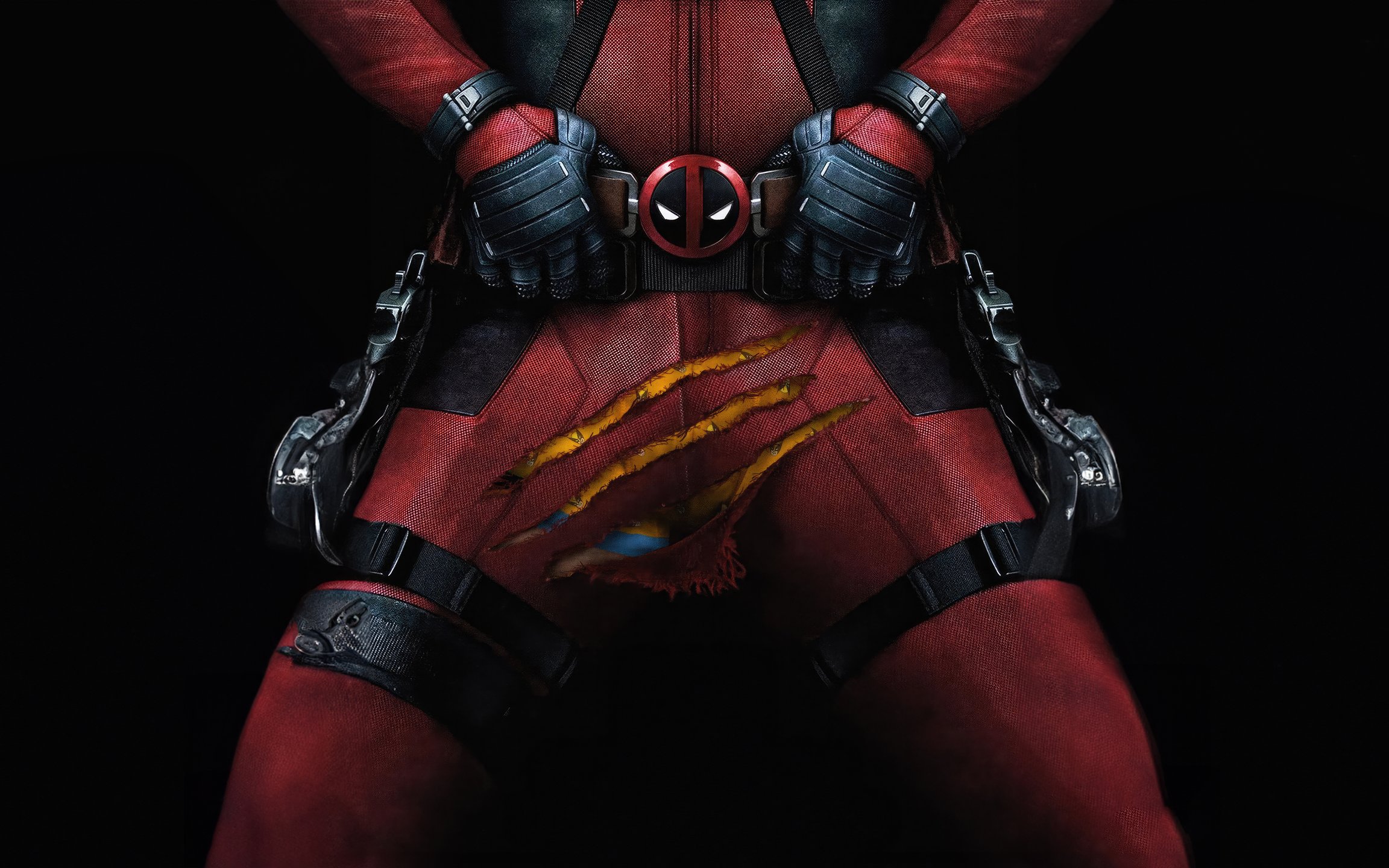 Deadpool with Wolverine underpants - Wallpapers for Apple MacBook 12″ in 2304x1440 resolution
