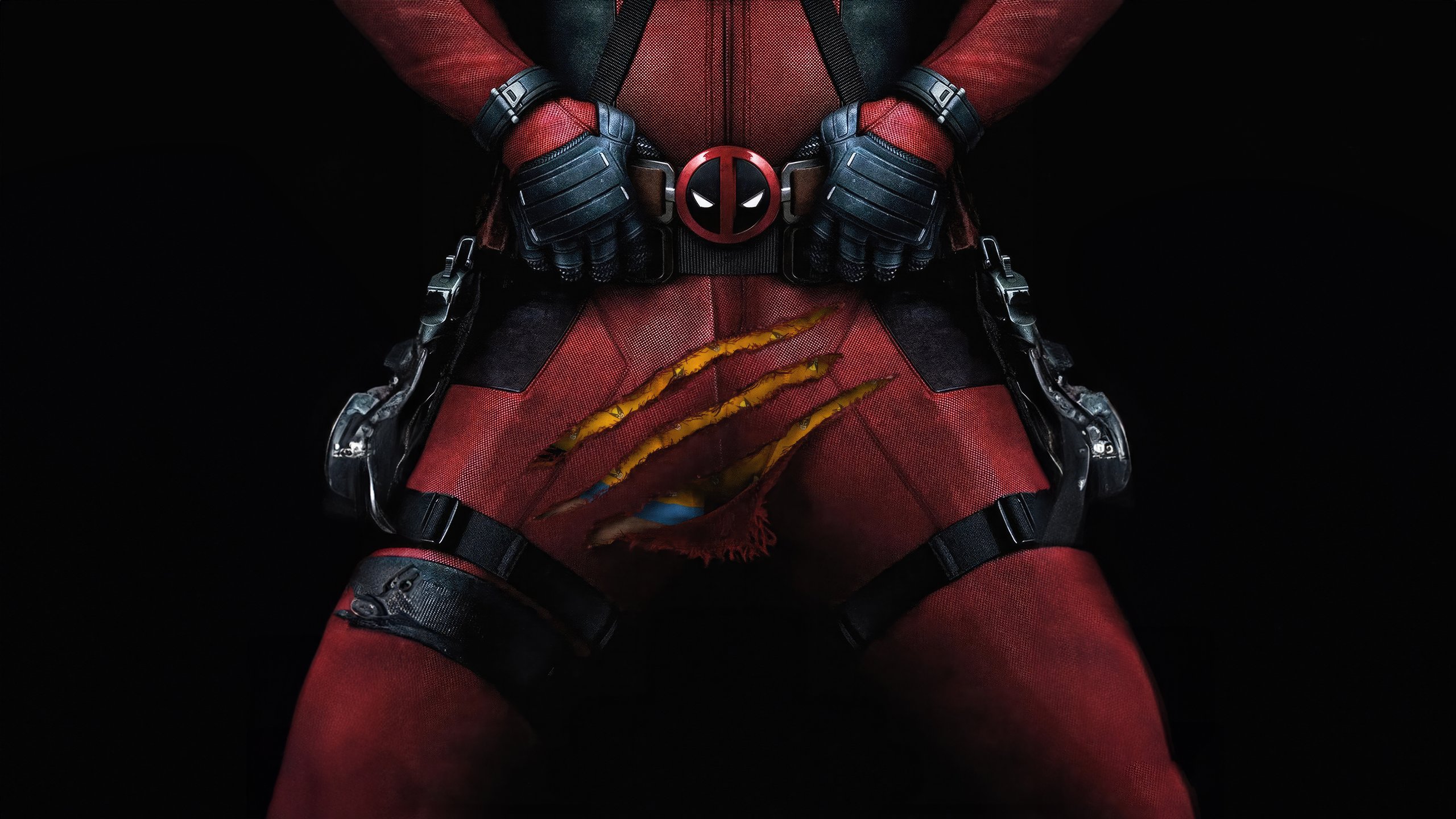 Deadpool with Wolverine underpants - 2K Quad HD wallpapers in 2560x1440 resolution
