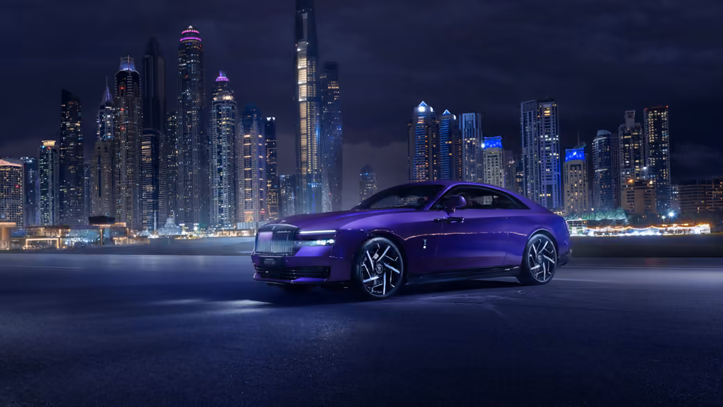 Rolls-Royce Spectre Black Badge side view — desktop and phone wallpaper, free download