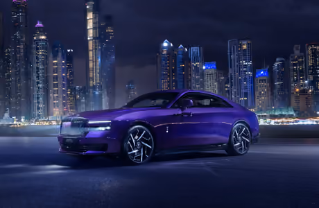 SXGA Rolls-Royce wallpapers (1280x1024): Rolls-Royce Spectre, Spirit of Ecstasy, coupe, night