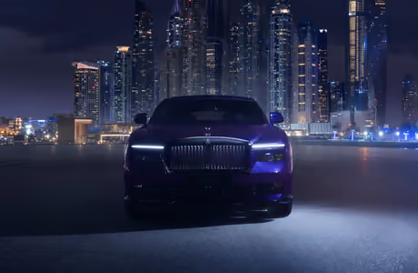 Обои машины: Rolls-Royce Spectre, купе, ночь, Дух экстаза