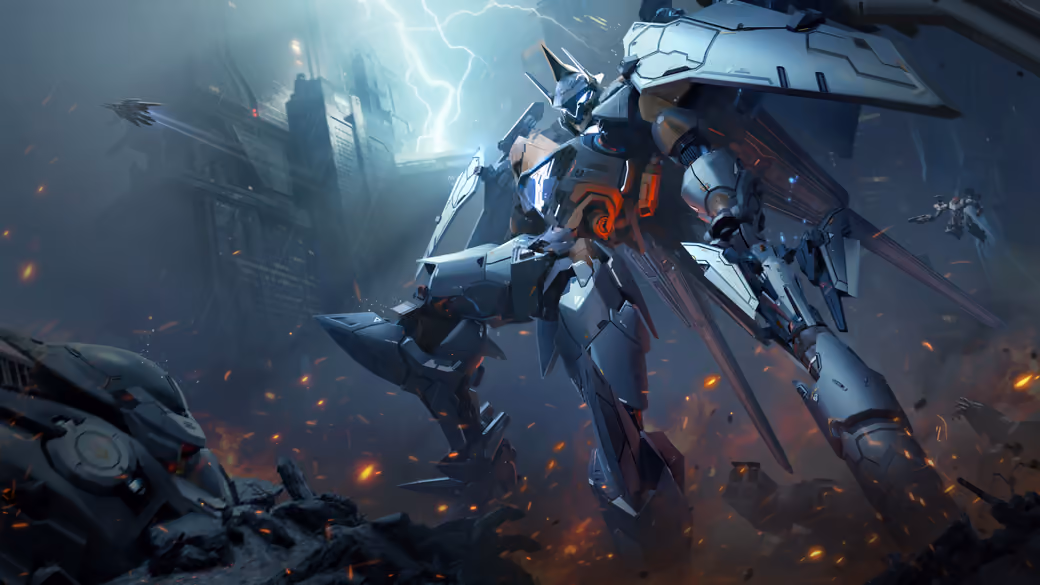 Futuristic Robot from Mecha Break — desktop and phone wallpaper, free download