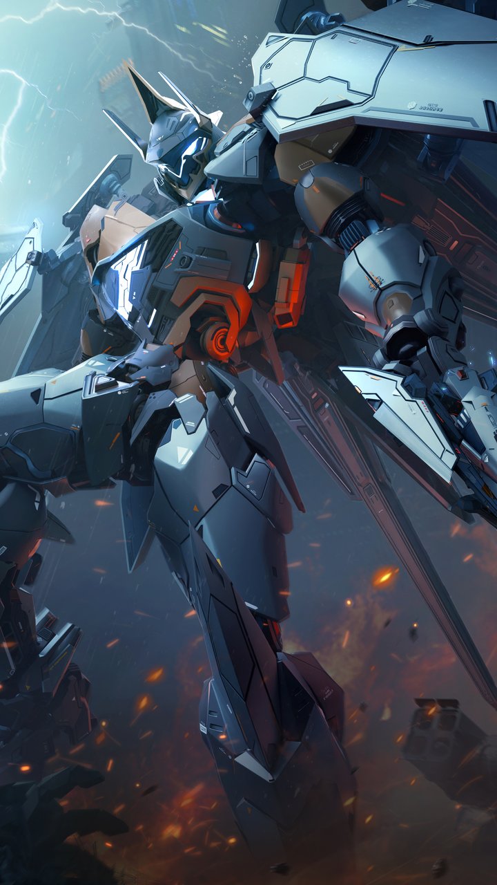 Futuristic Robot from Mecha Break - Wallpapers for Samsung/LG in 720x1280 resolution