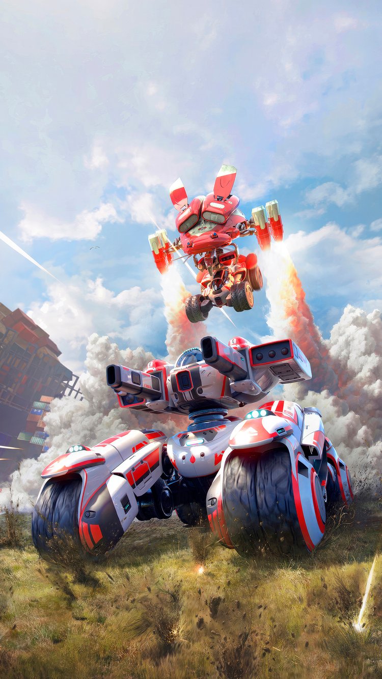 Robot Battle in Switchblade - Wallpapers for iPhone 6/6S/7/8/SE2/SE3 in 750x1334 resolution