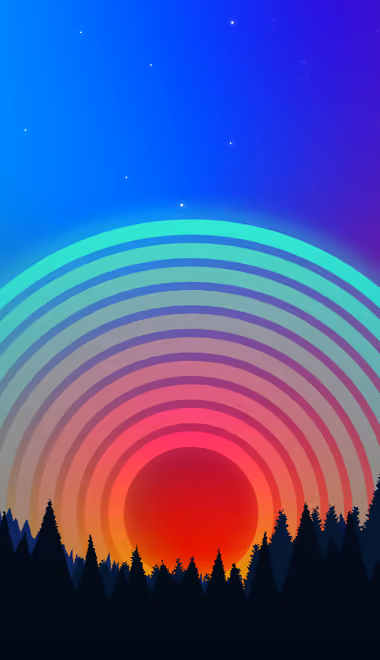 Abstraction wallpapers: sunset, forest, evening, silhouette