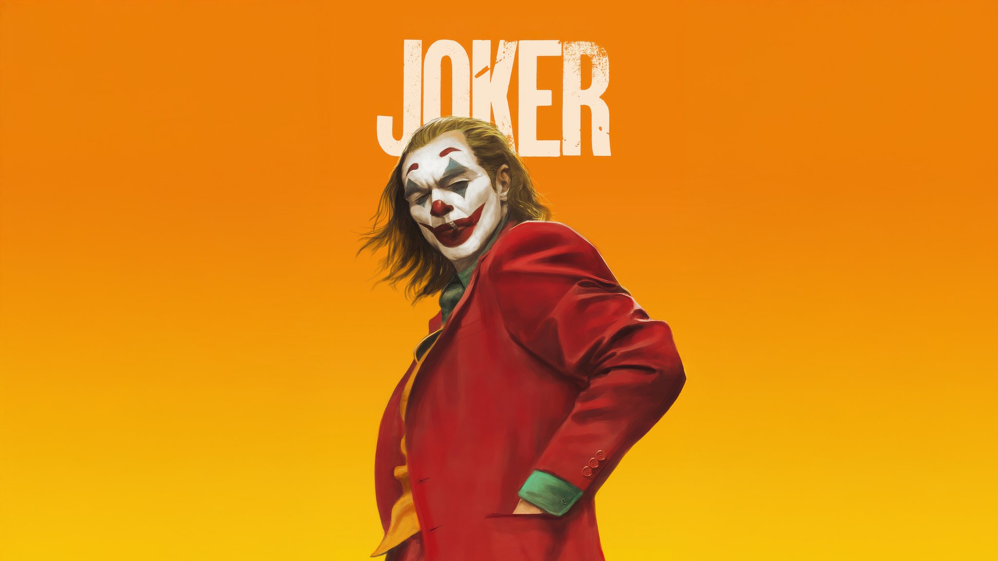 The Joker in the red jacket - QWXGA wallpapers in 2048x1152 resolution