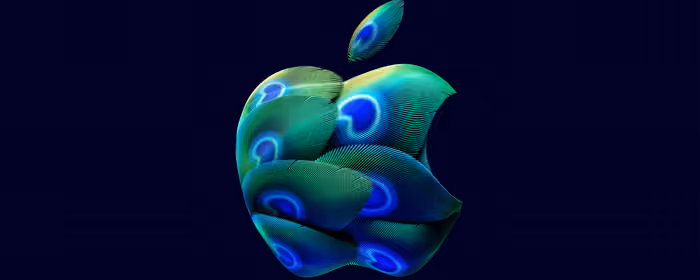 UltraWide 32:9 обои (5120x1440): Apple Inc, логотип, перья, павлин