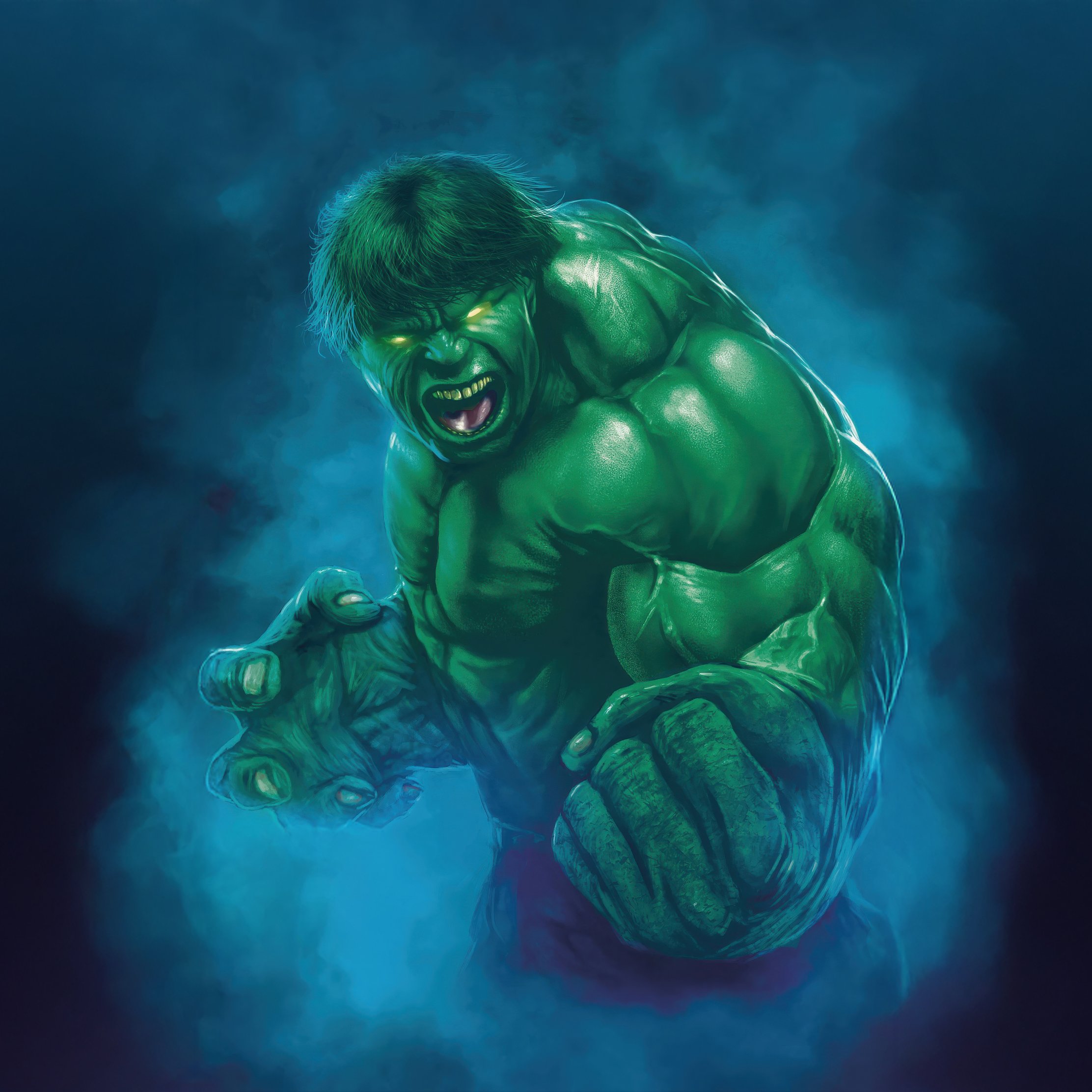 The Hulk in an aggressive pose - Wallpapers for iPad Pro 10.5″ in 2224x2224 resolution