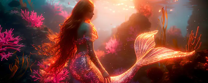 Fantasy wallpapers: mermaid, redhead, underwater, corals