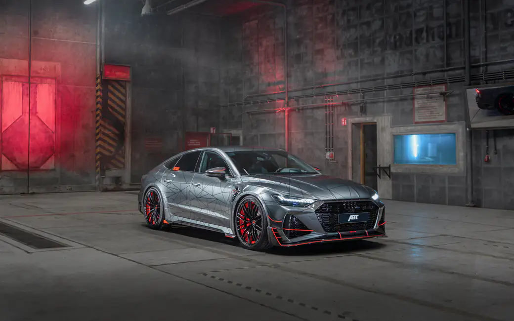 Audi RS 7-R ABT front view — desktop and phone wallpaper, free download