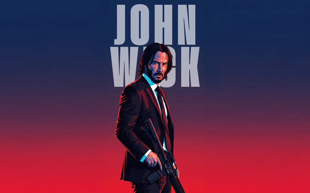 John Wick Holding Rifle — desktop and phone wallpaper, free download