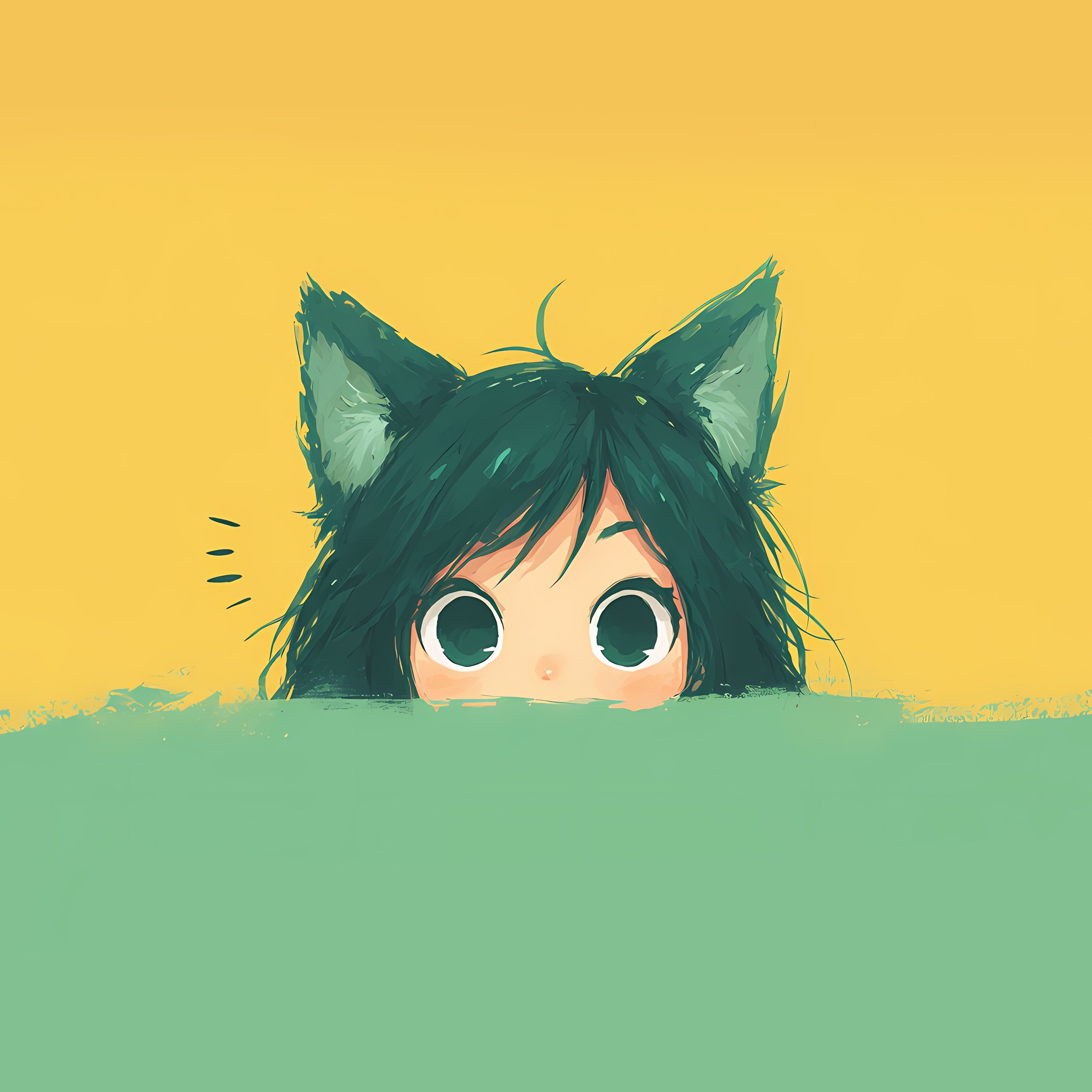 Cute cat girl - Wallpapers for iPad 10.2″ in 2160x2160 resolution