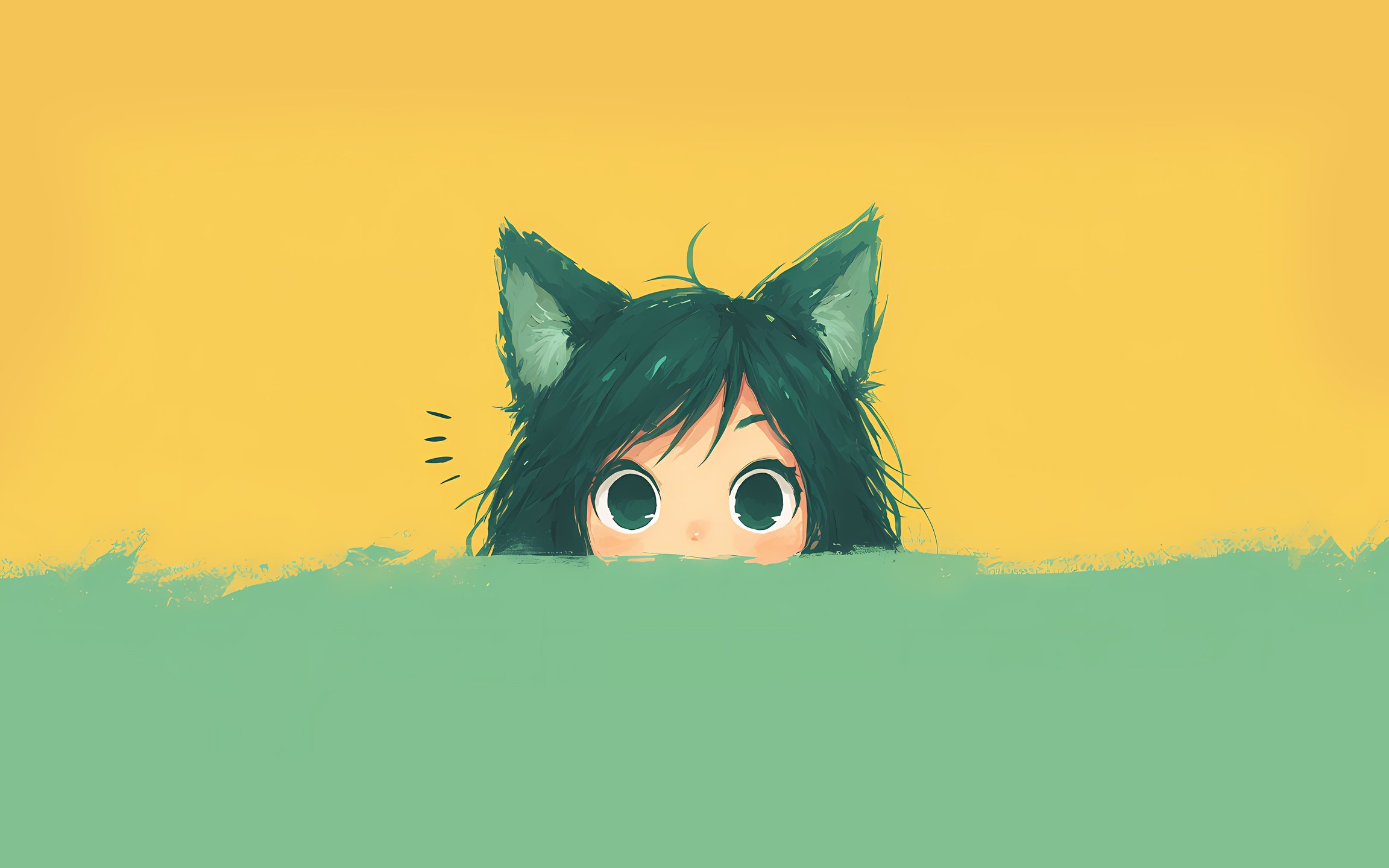 Cute cat girl - Wallpapers for Apple MacBook 12″ in 2304x1440 resolution