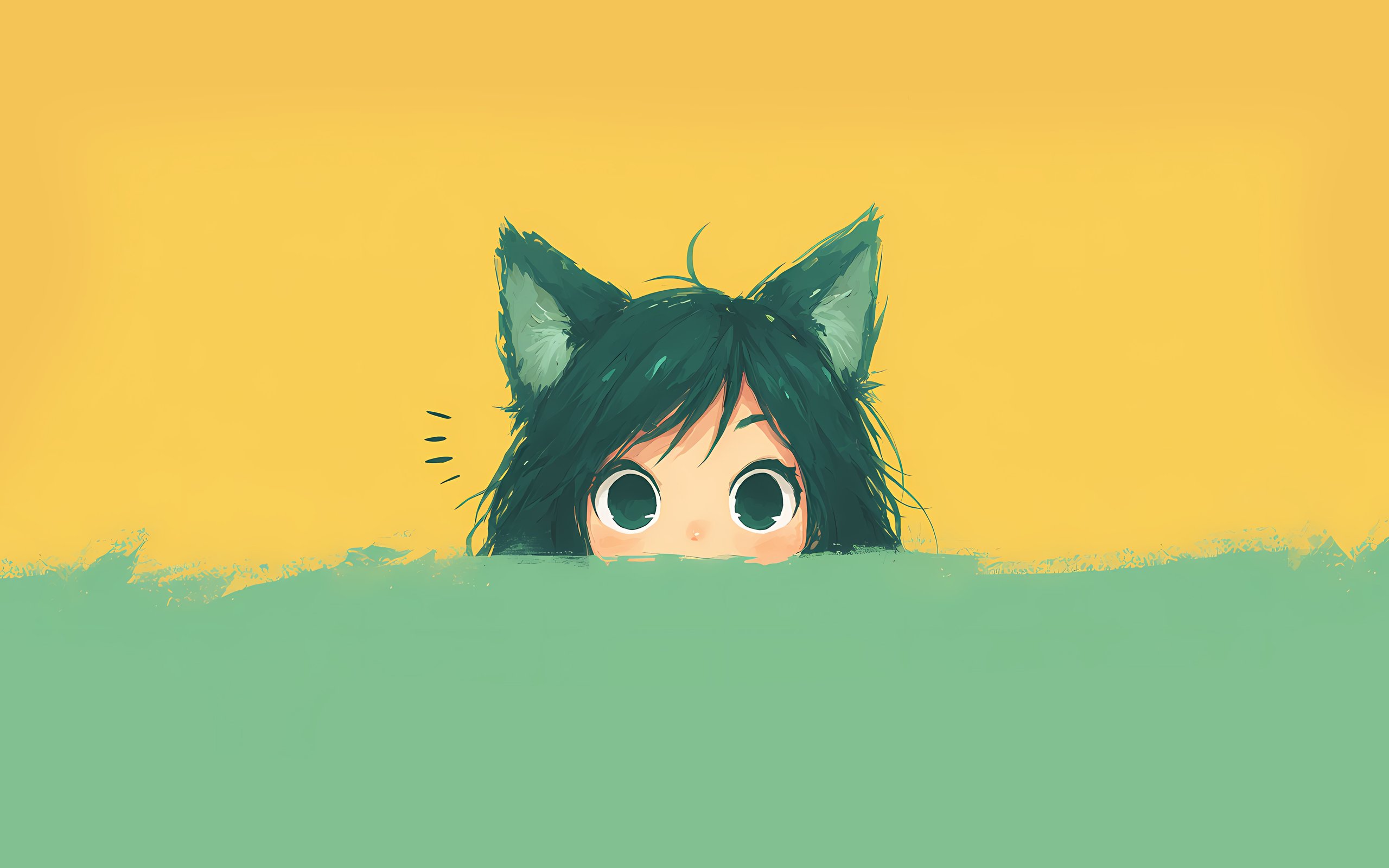 Cute cat girl - WQXGA and for Apple MacBook Air 13 wallpapers in 2560x1600 resolution