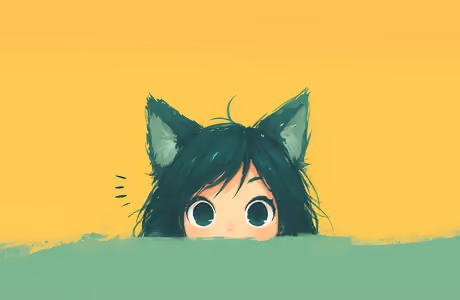 4K Curiosity wallpapers (3840x2160): cat ears, girl, brunette, cat