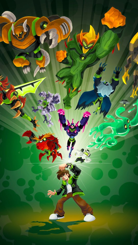 Ben 10 poster with characters - Wallpapers for Samsung, HTC, Sony in 540x960 resolution