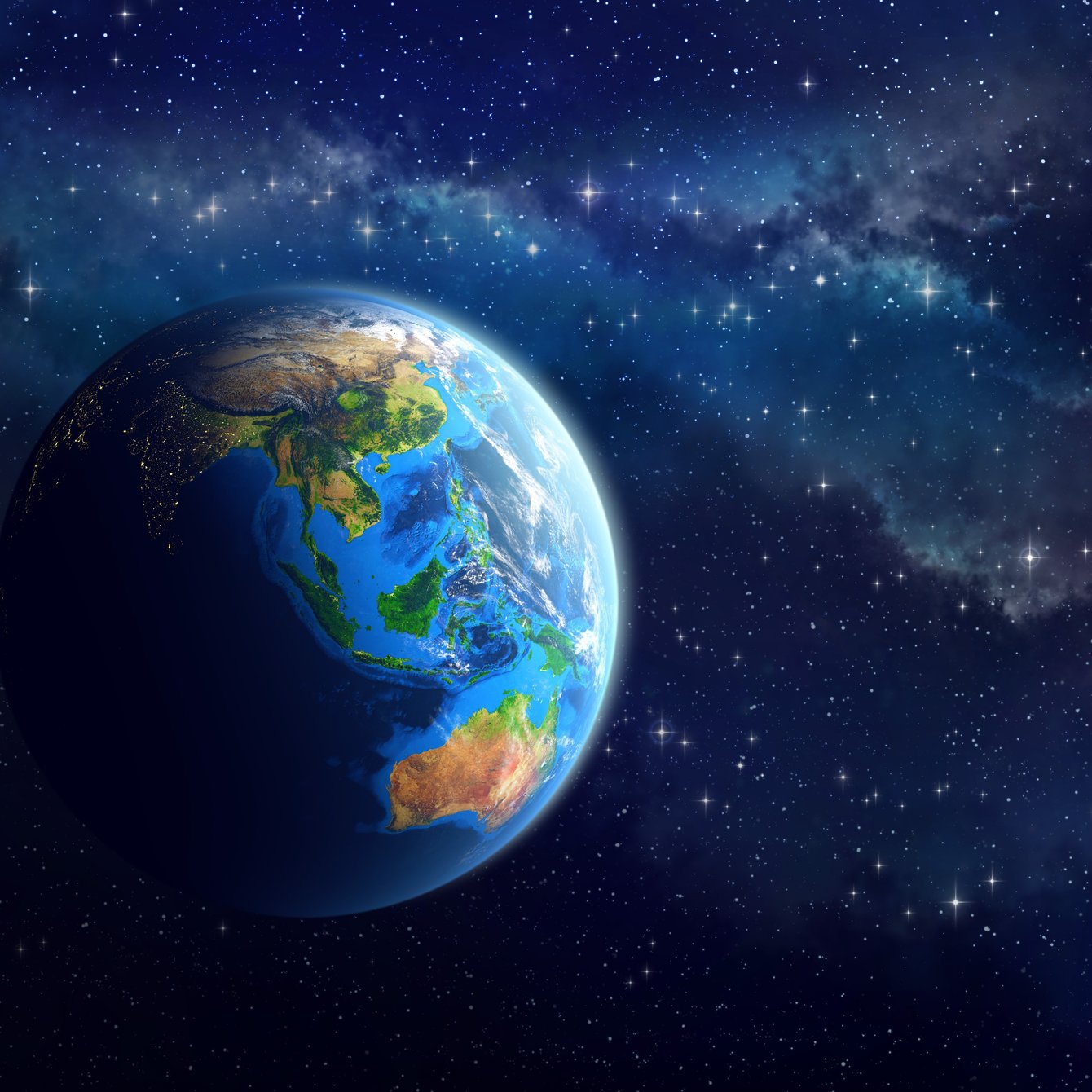 View of Earth from Outer Space - Wallpapers for Samsung Galaxy Tab in 1340x1340 resolution