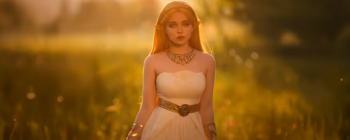 UltraWide 21:9 Zelda wallpapers (3440x1440): The Legend of Zelda, cosplay, woman, blonde