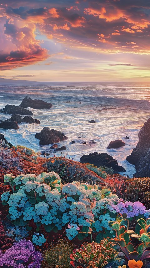 Flowers by the sea - Wallpapers for LG/ASUS in 480x854 resolution