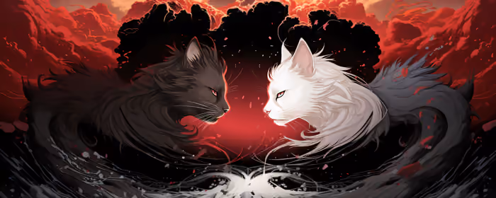 UltraWide 32:9 Balance wallpapers (3840x1080): cat, storm, fur, couple