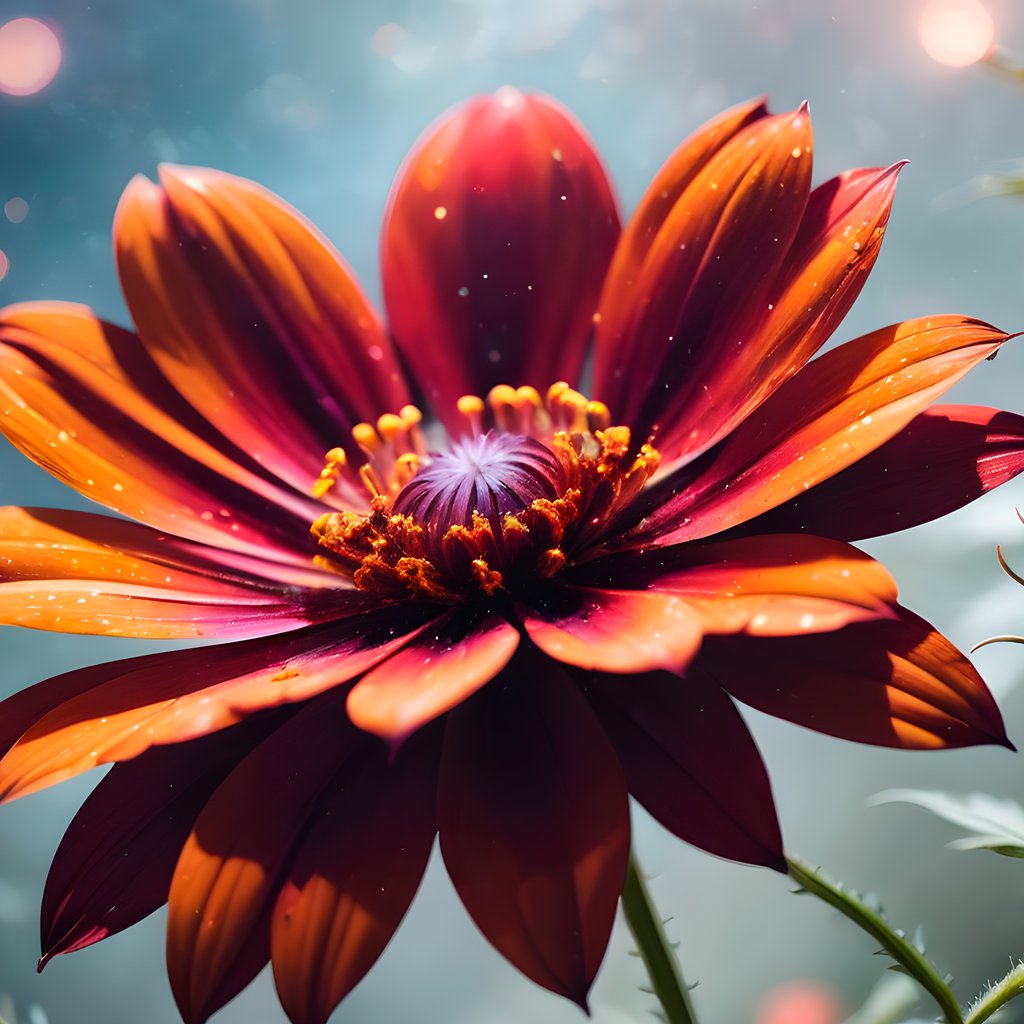 Orange flower with orange thumbs - Wallpapers for Apple iPad 1 in 1024x1024 resolution