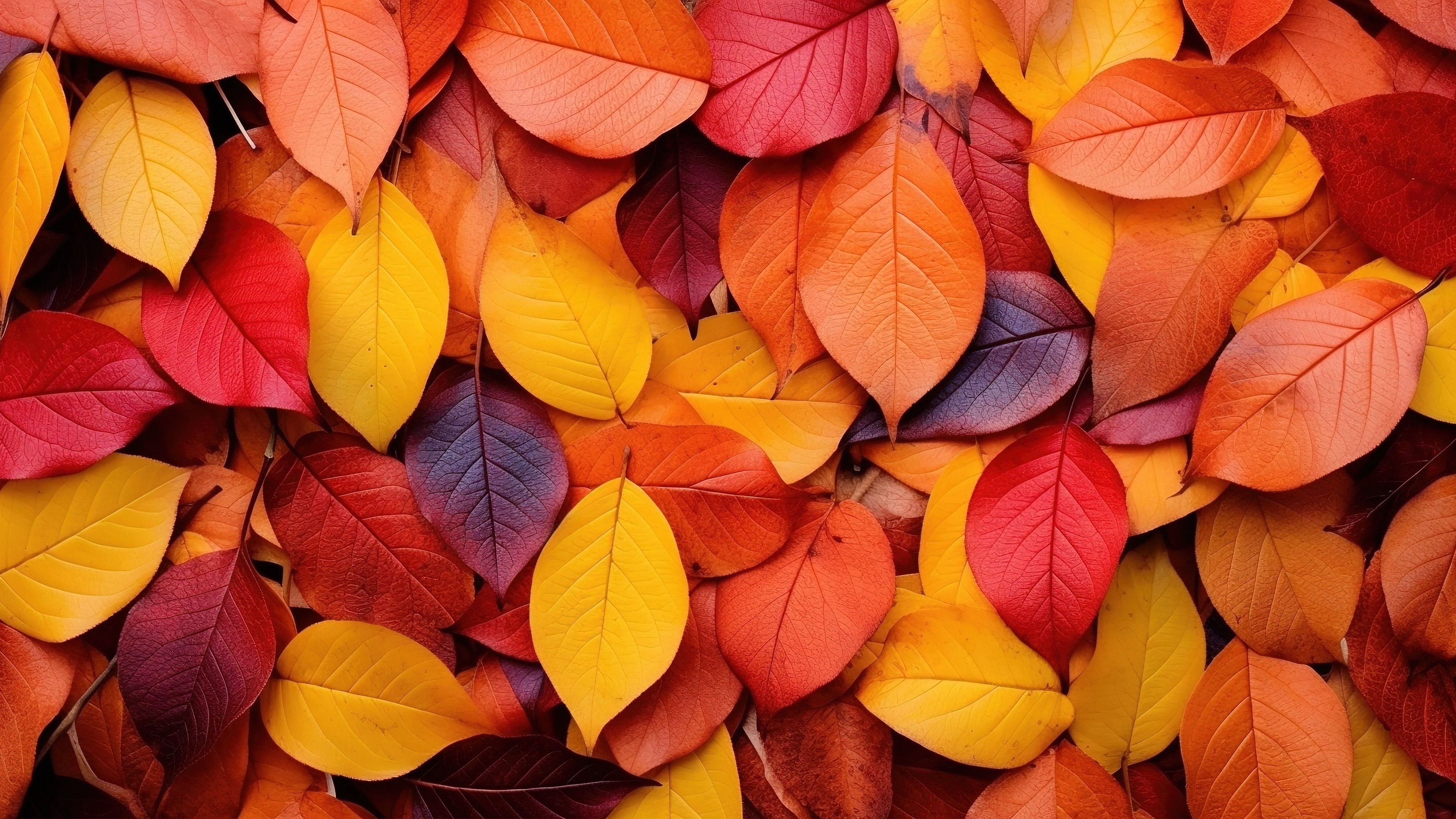 Autumn leaves - 5K wallpapers in 5120x2880 resolution