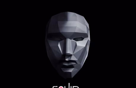 Обои фильмы: Игра в кальмара, маска, призрак, low poly