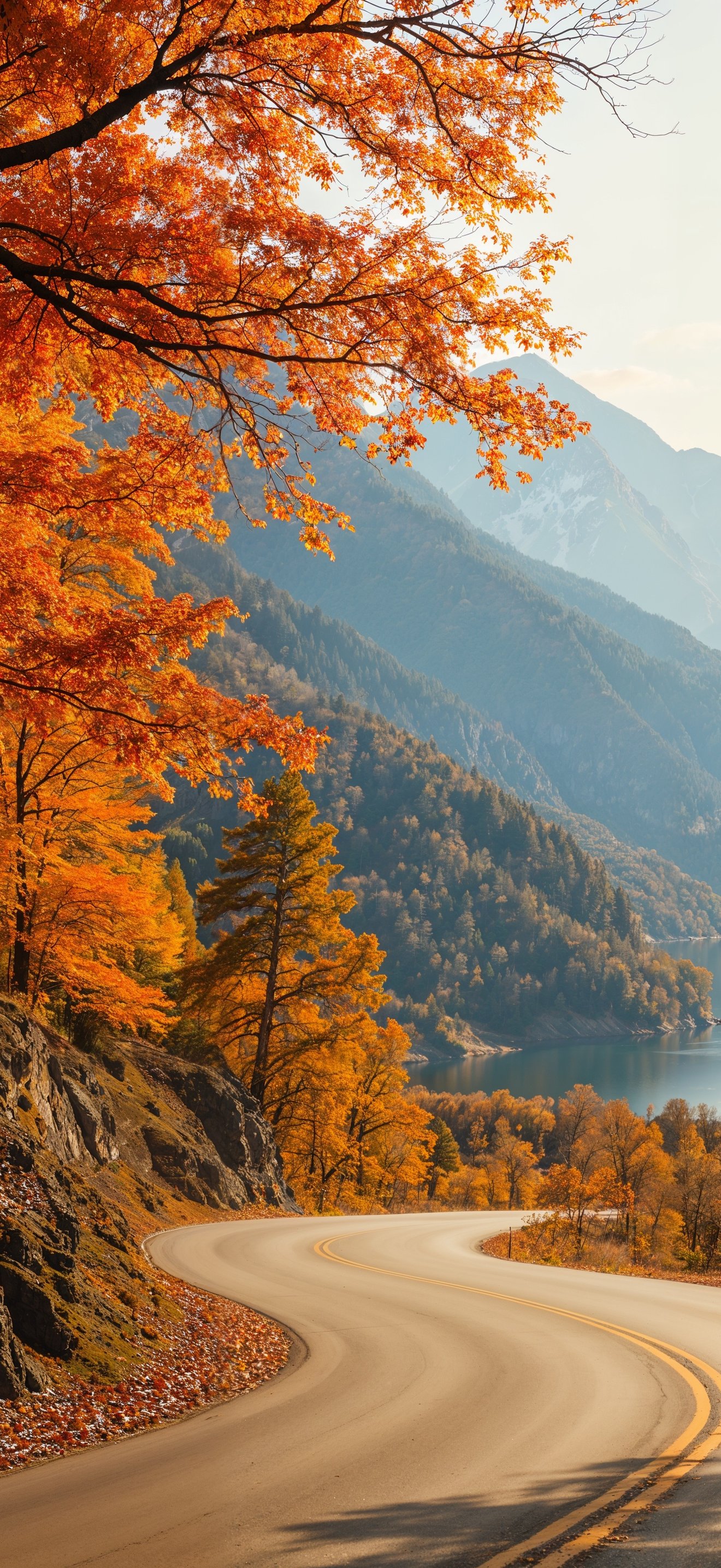 Autumn in a mountain valley - Wallpapers for iPhone 17 Pro Max/16 Pro Max in 1320x2868 resolution