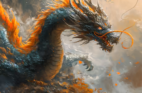 Fantasy wallpapers: dragon, fire, red eyes, mythology