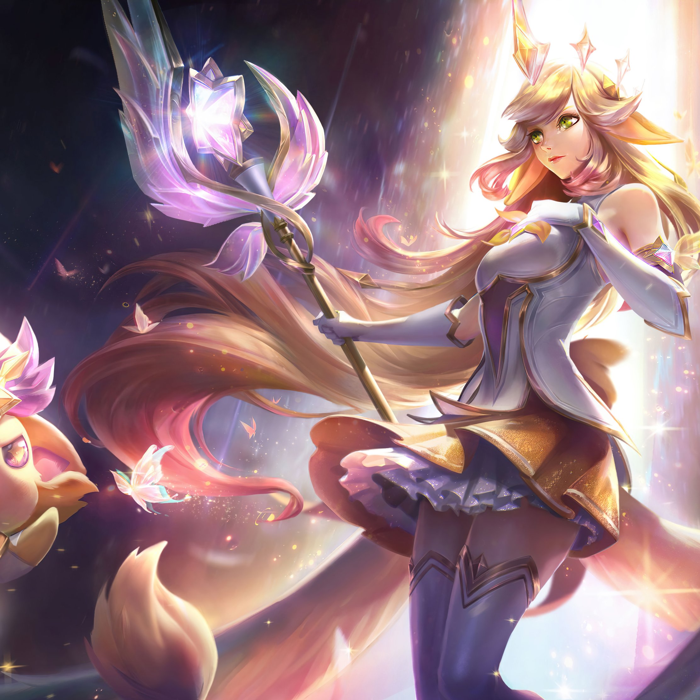 Сорака из League of Legends исцеляет магией - Обои для iPad Pro 10.5″ в разрешении 2224x2224