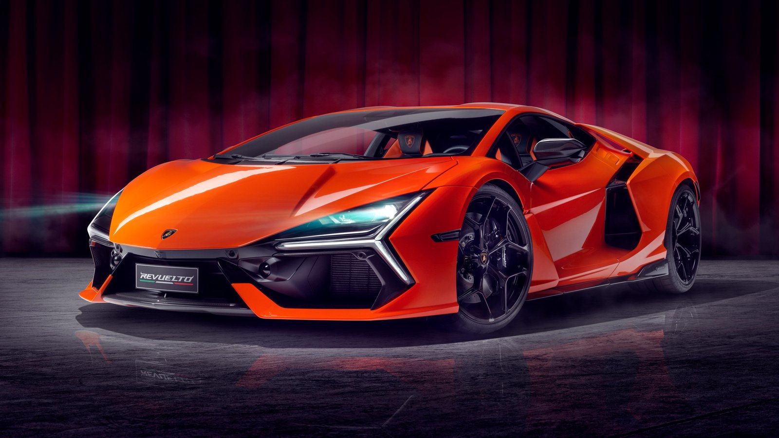 Lamborghini Revuelto front view - wXGA++ wallpapers in 1600x900 resolution