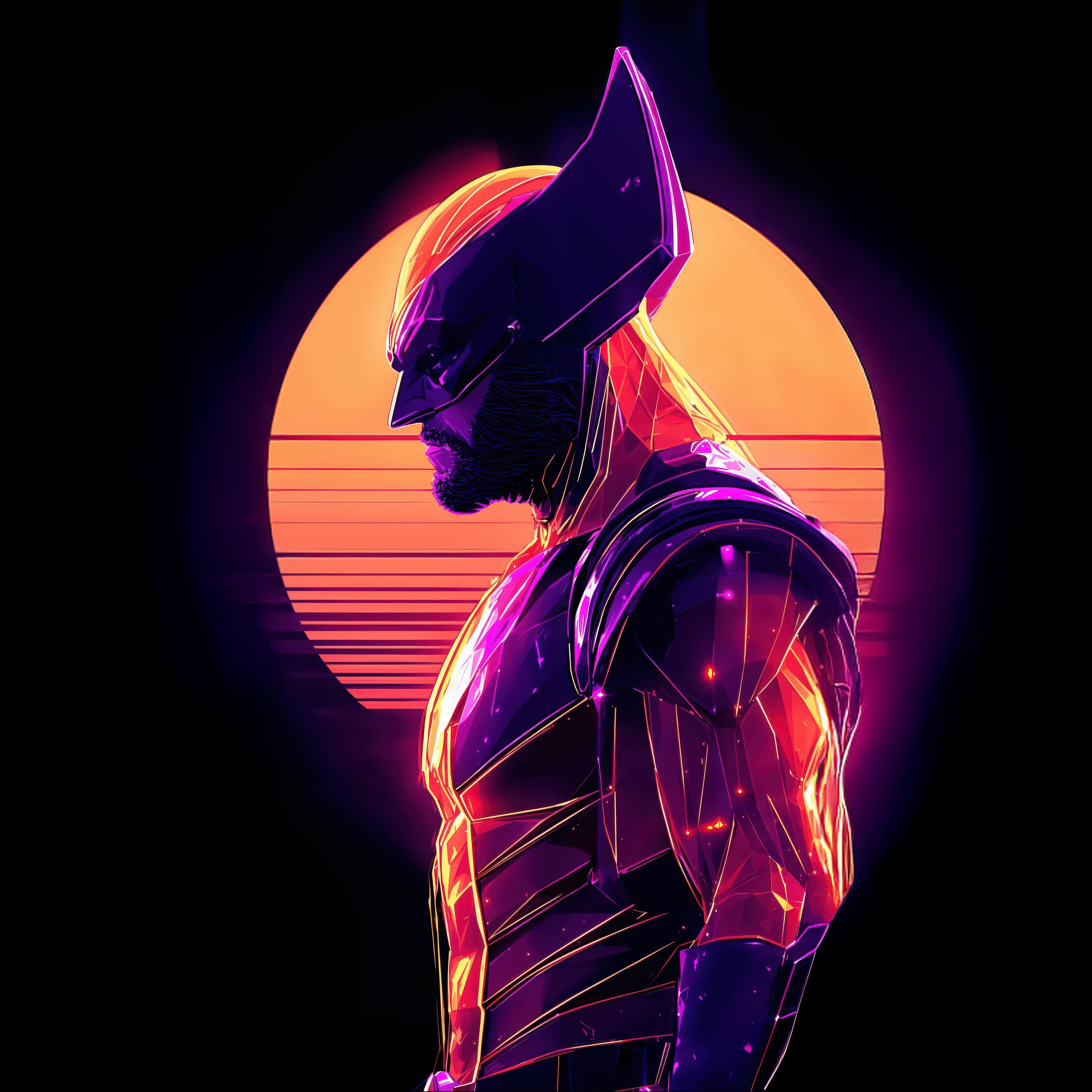 Wolverine in retro style - Wallpapers for iPad Pro 11″ 2024 in 2420x2420 resolution