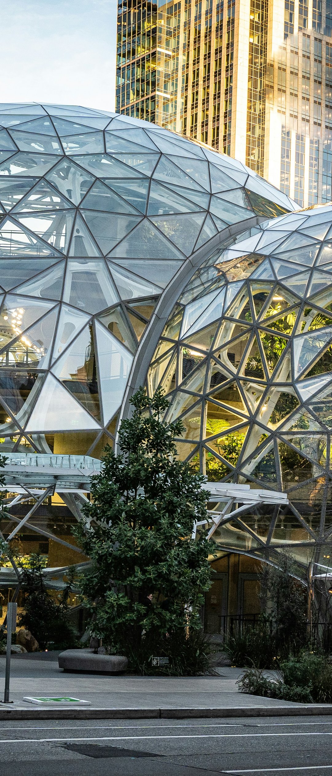 Amazon Spheres in Seattle - Wallpapers for Samsung Galaxy Z Flip7, Sony Xperia 5 II/5 III/5 V/10 IV/10 V, Xiaomi Mix Fold 3 in 1080x2520 resolution
