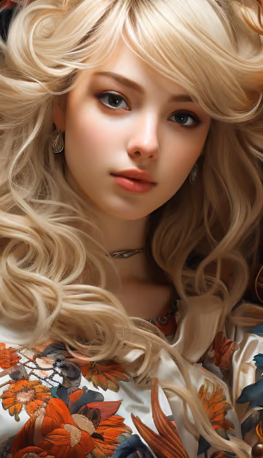 People wallpapers: girl, flowers, blonde, dress