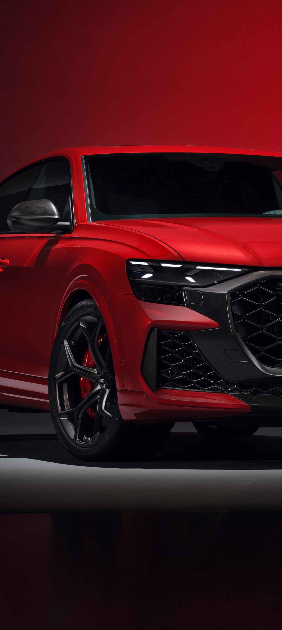 Red Audi RS Q8 Performance - Wallpapers for Samsung Galaxy A13/A14/A53, Realme 12 Pro 5G, POCO M5 in 1080x2408 resolution